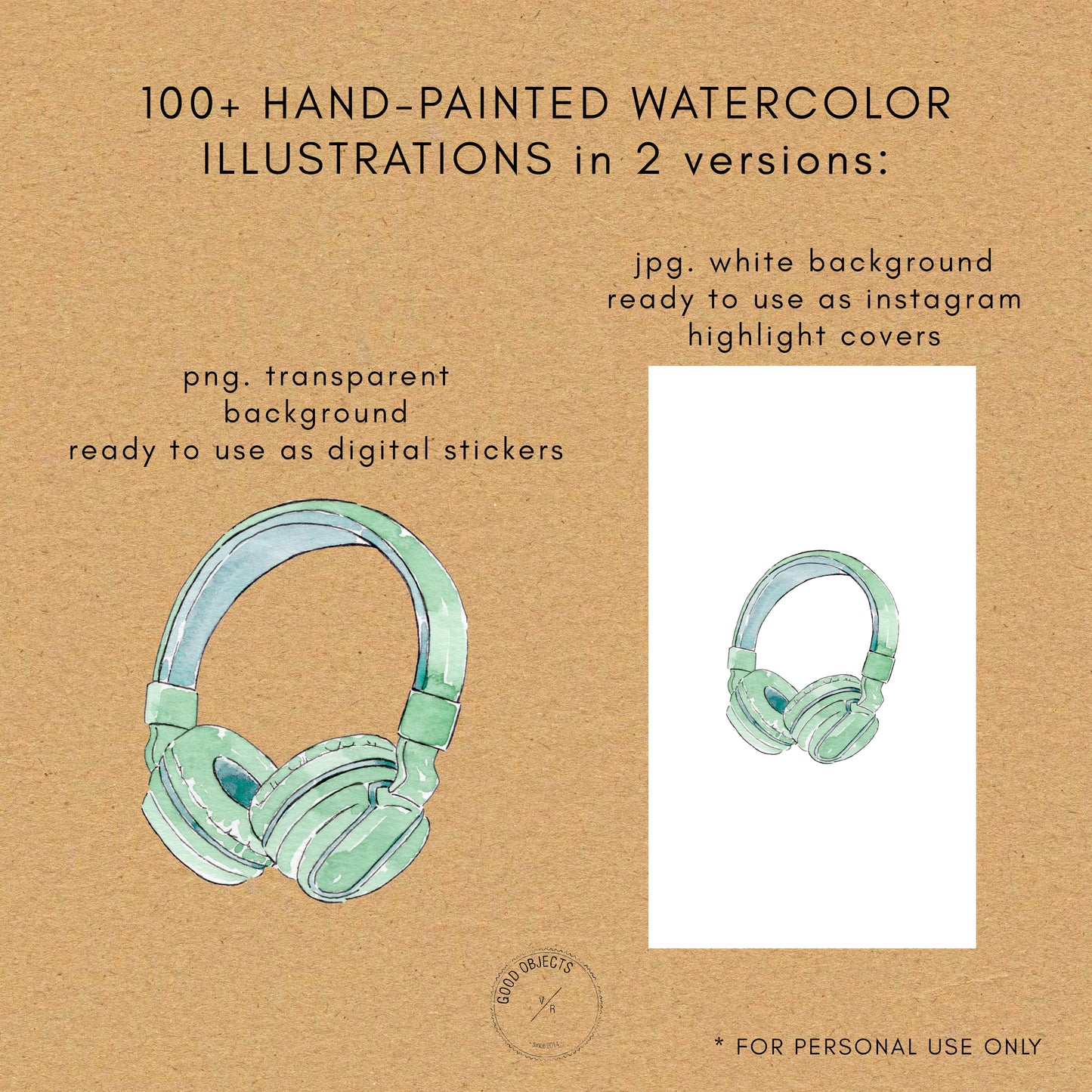 watercolor illustration transparent background