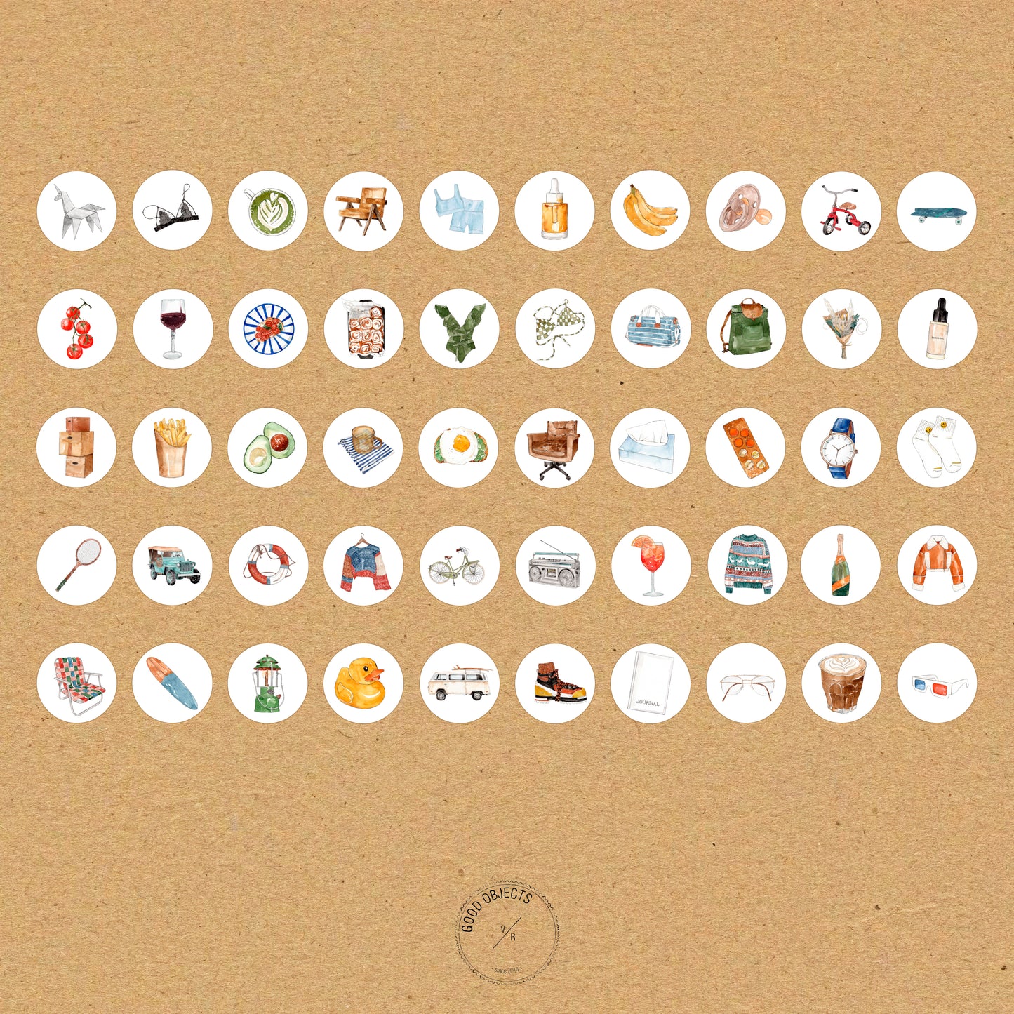 watercolor aesthetic highlight icons