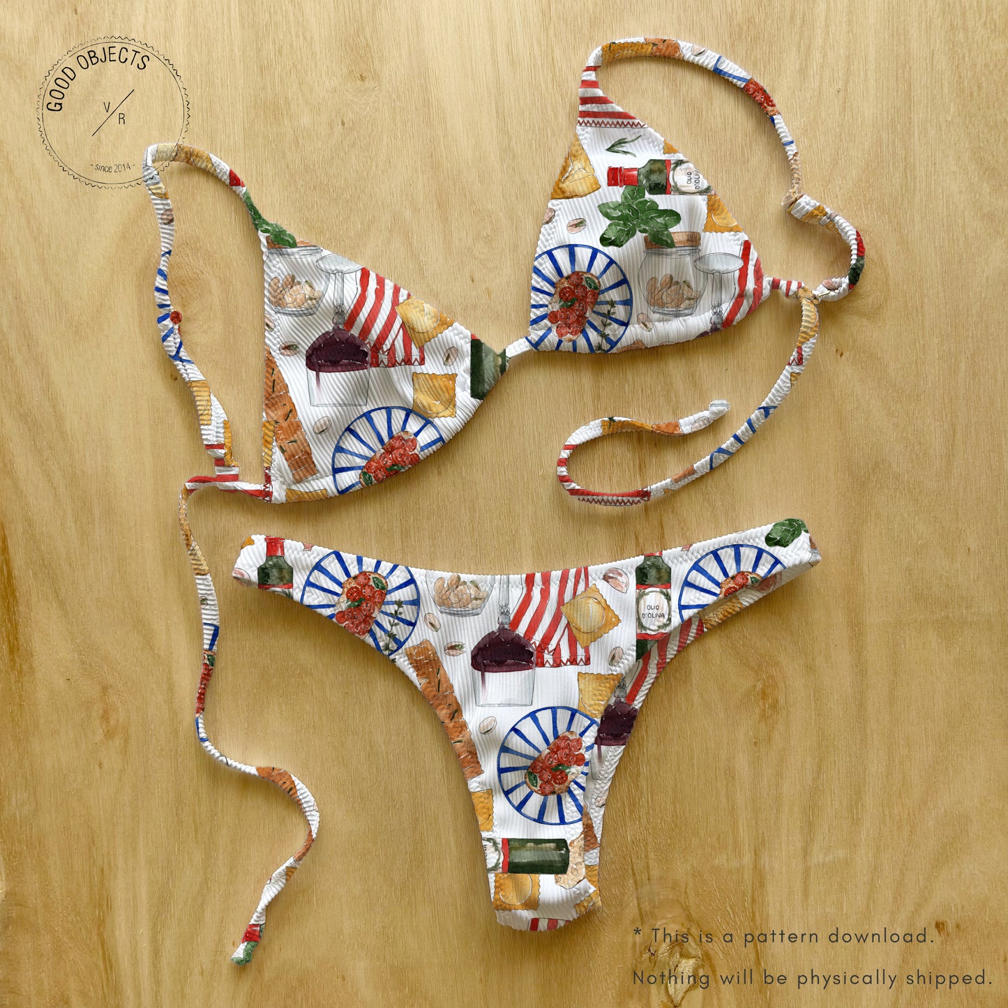 bikini pattern mock up