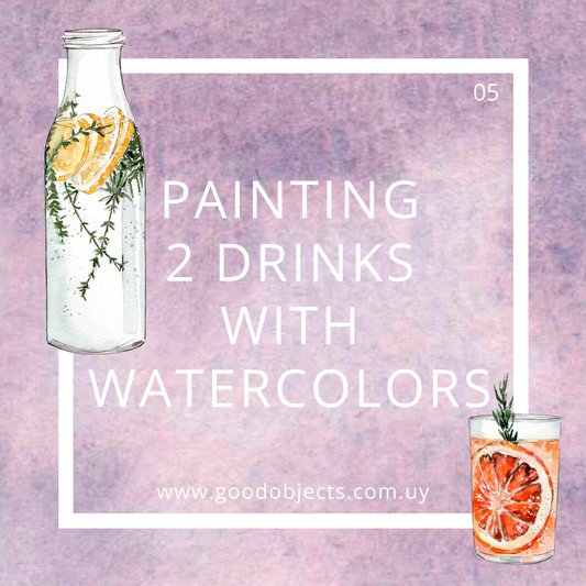 Painting 2 drinks with watercolors