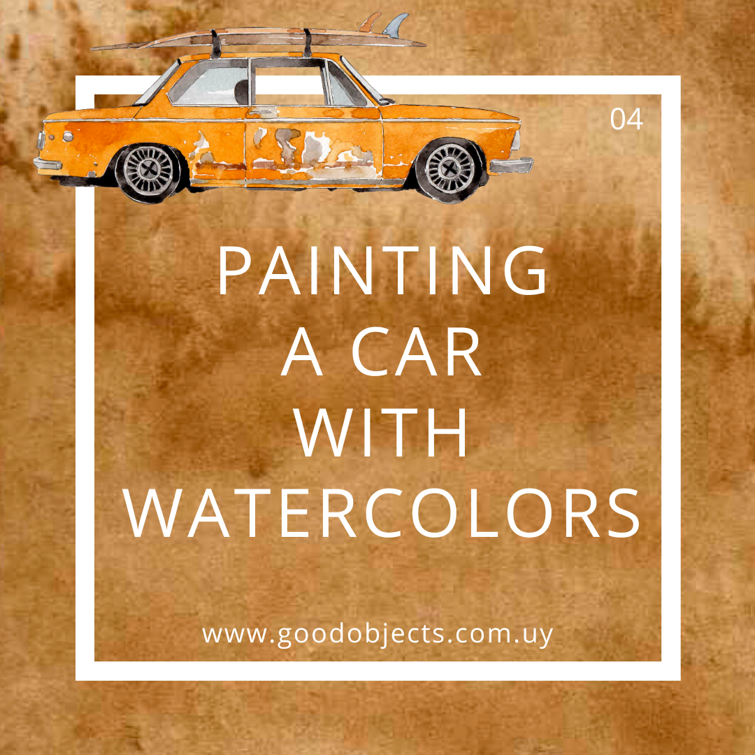 Painting a car with watercolors