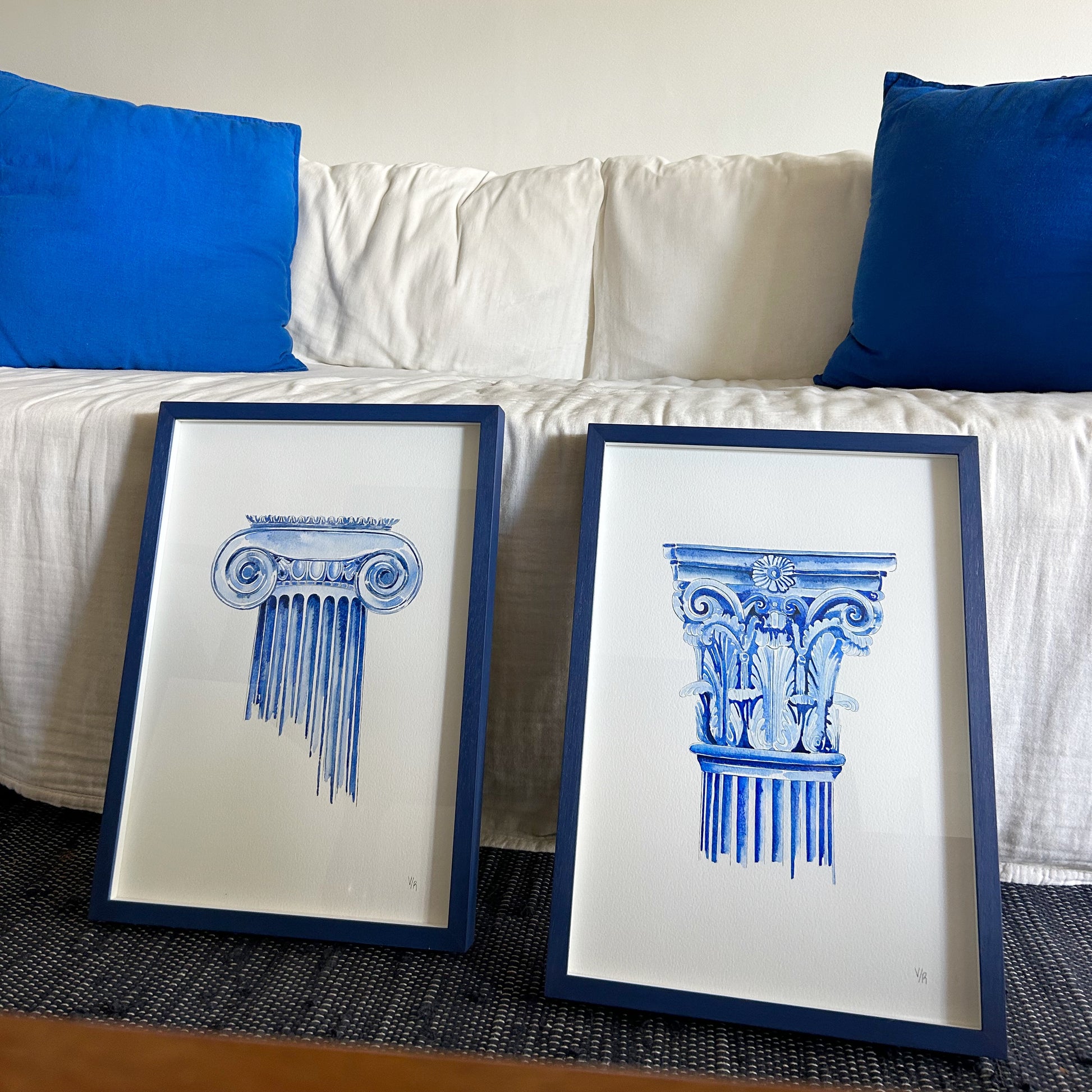 cuadros de columnas jonica y corinitia