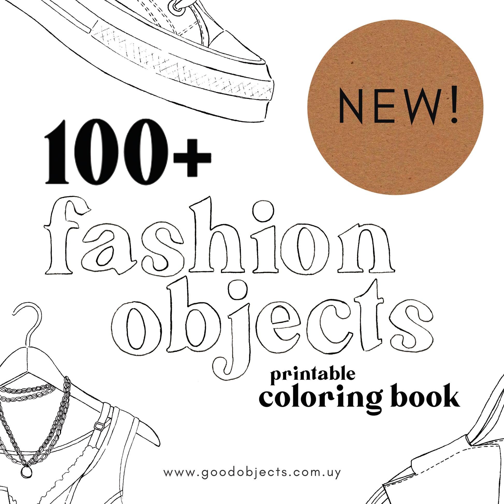 fashion objects coloring book