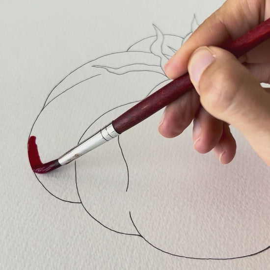 tomate antiguo en acuarela