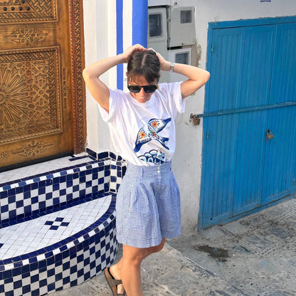 remera golondrinas azul