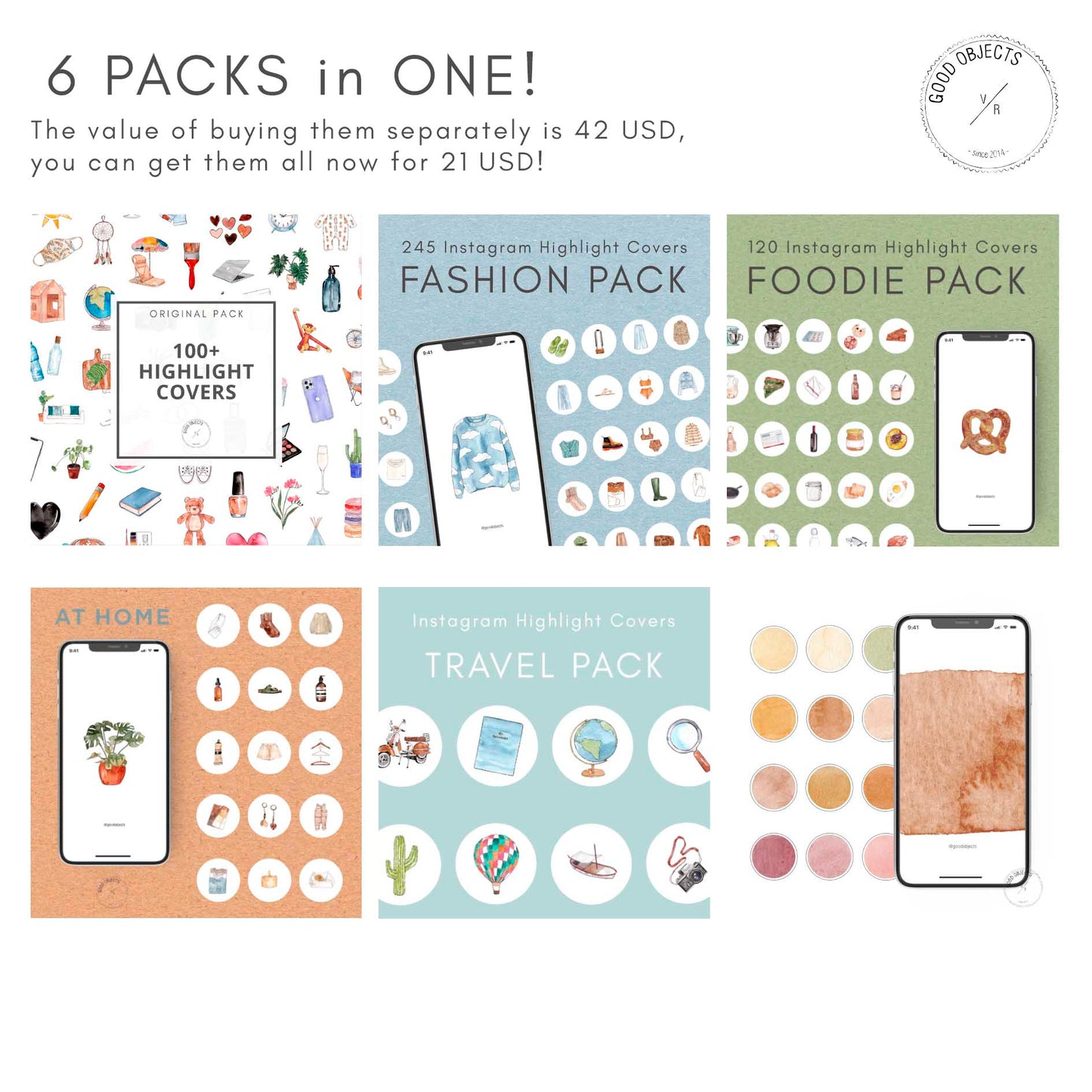 BIG PACK!  600+ Watercolor Highlight Covers Pack