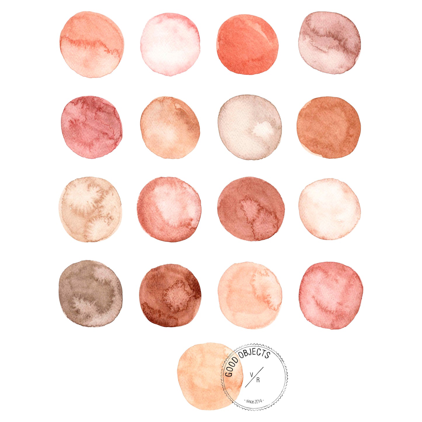 neutral palette watercolor icons